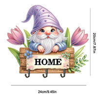 Load image into Gallery viewer, Wooden Special Shape Gnome 3 Hooks Diamond Painting Hook Rail for Wall Door
