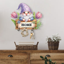 Load image into Gallery viewer, Wooden Special Shape Gnome 3 Hooks Diamond Painting Hook Rail for Wall Door
