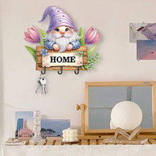 Load image into Gallery viewer, Wooden Special Shape Gnome 3 Hooks Diamond Painting Hook Rail for Wall Door
