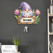 Load image into Gallery viewer, Wooden Special Shape Gnome 3 Hooks Diamond Painting Hook Rail for Wall Door
