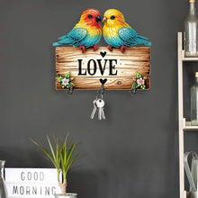 Load image into Gallery viewer, Wooden Special Shape Love 3 Hooks Diamond Painting Hook Rail for Wall Door
