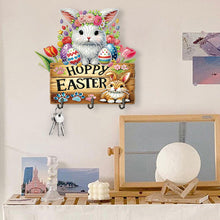 Load image into Gallery viewer, Wooden Special Shape Happy Easter 3 Hooks Diamond Painting Hook Rail for Wall
