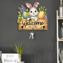 Load image into Gallery viewer, Wooden Special Shape Welcome Easter 3 Hooks Diamond Painting Hook Rail for Wall
