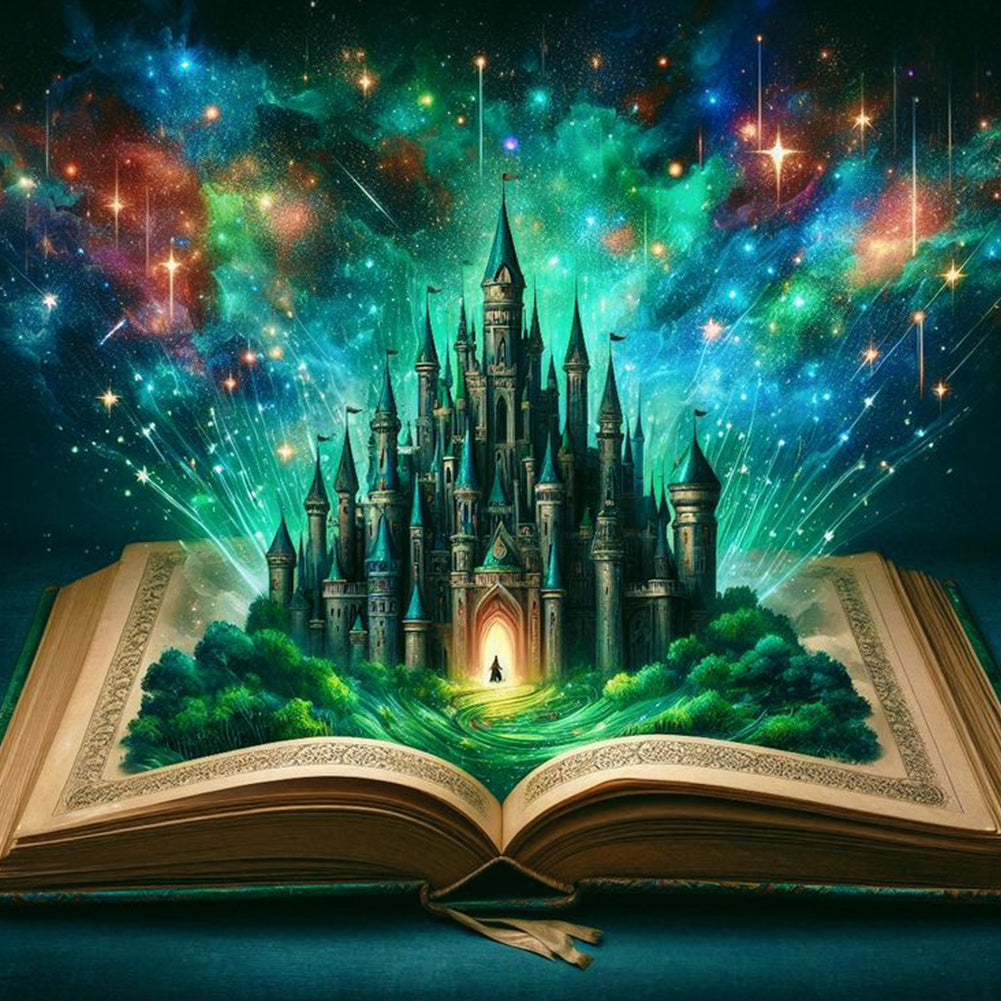 Diamond Painting - Full Round - Castle In The Book (50*50CM)