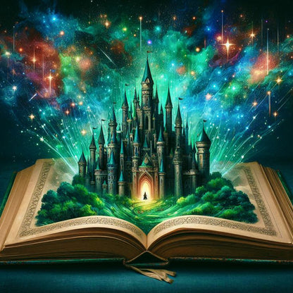 Diamond Painting - Full Round - Castle In The Book (50*50CM)