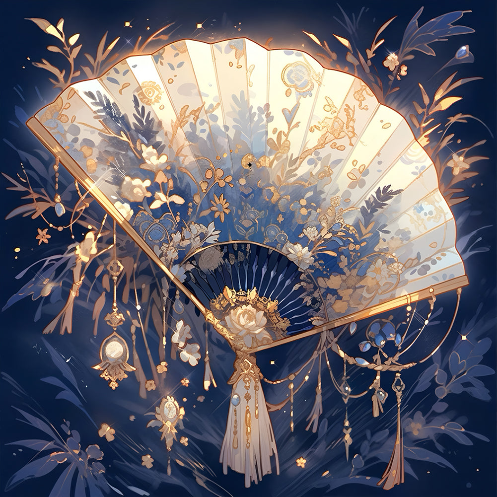 Diamond Painting - Full Round - Exquisite Fan (40*40CM)