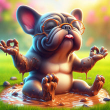 Load image into Gallery viewer, Diamond Painting - Full Round - French Bulldog (40*40CM)
