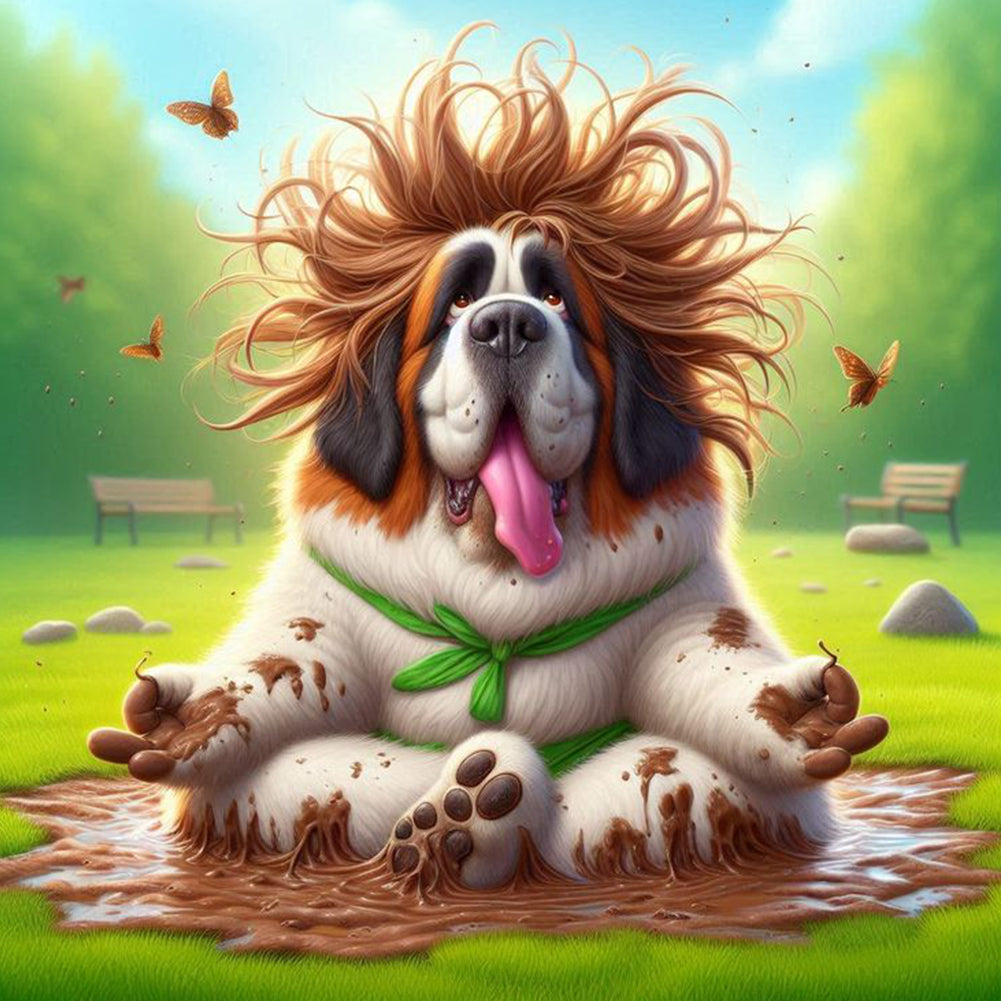 Diamond Painting - Full Round - Dog (40*40CM)