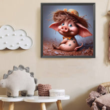 Load image into Gallery viewer, Diamond Painting - Full Round - Pig (40*40CM)
