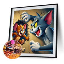 Load image into Gallery viewer, Diamond Painting - Full Round - Cat And Mouse (40*40CM)
