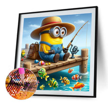 Load image into Gallery viewer, Diamond Painting - Full Round - Minions Fishing (40*40CM)
