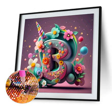 Load image into Gallery viewer, Diamond Painting - Full Round - Letter B (30*30CM)
