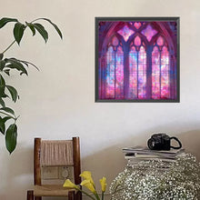 Load image into Gallery viewer, AB Diamond Painting - Full Round - Pink Flower Window (40*40CM)
