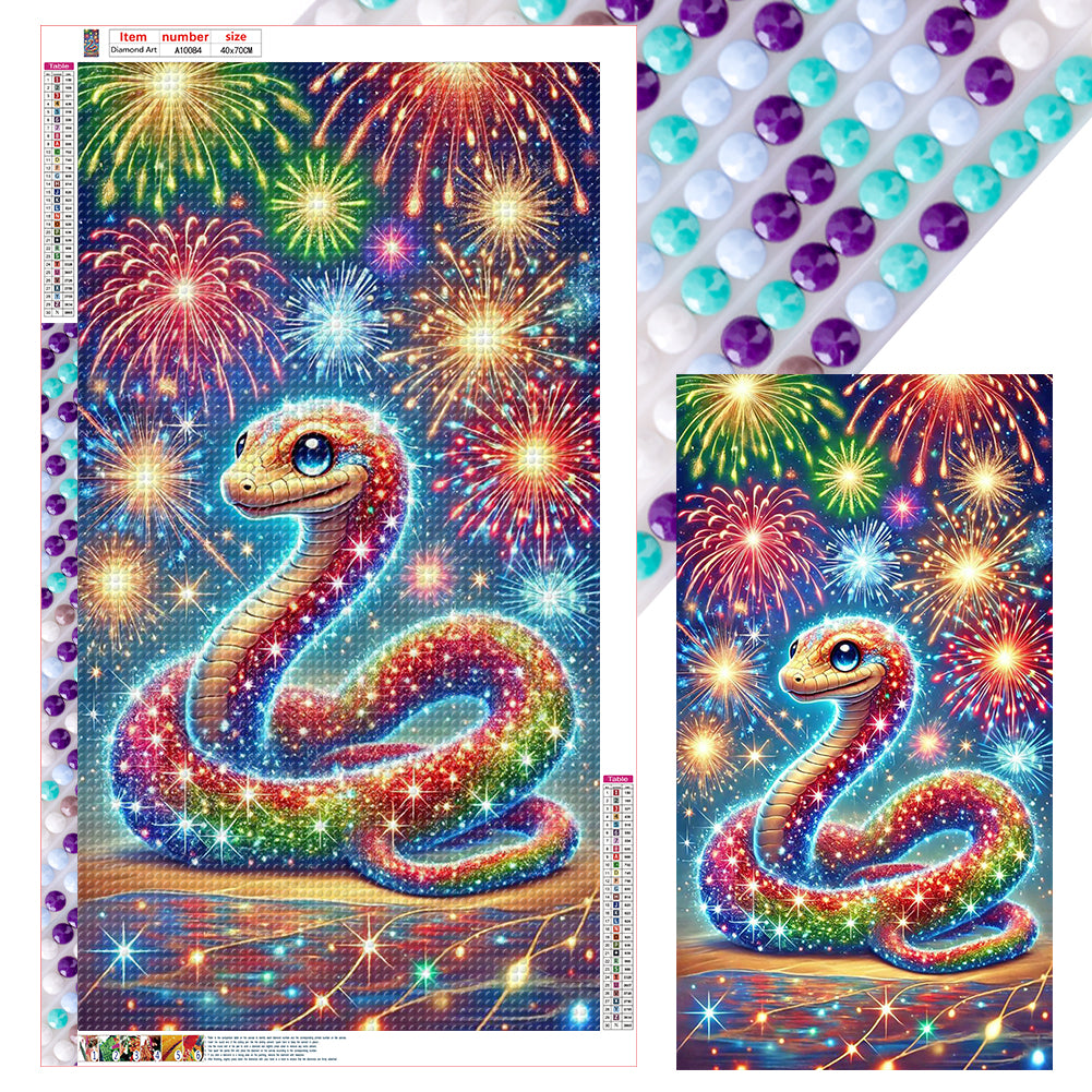 Diamond Painting - Full Round - Fireworks Snake (40*70CM)