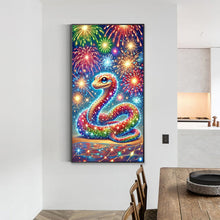 Load image into Gallery viewer, Diamond Painting - Full Round - Fireworks Snake (40*70CM)
