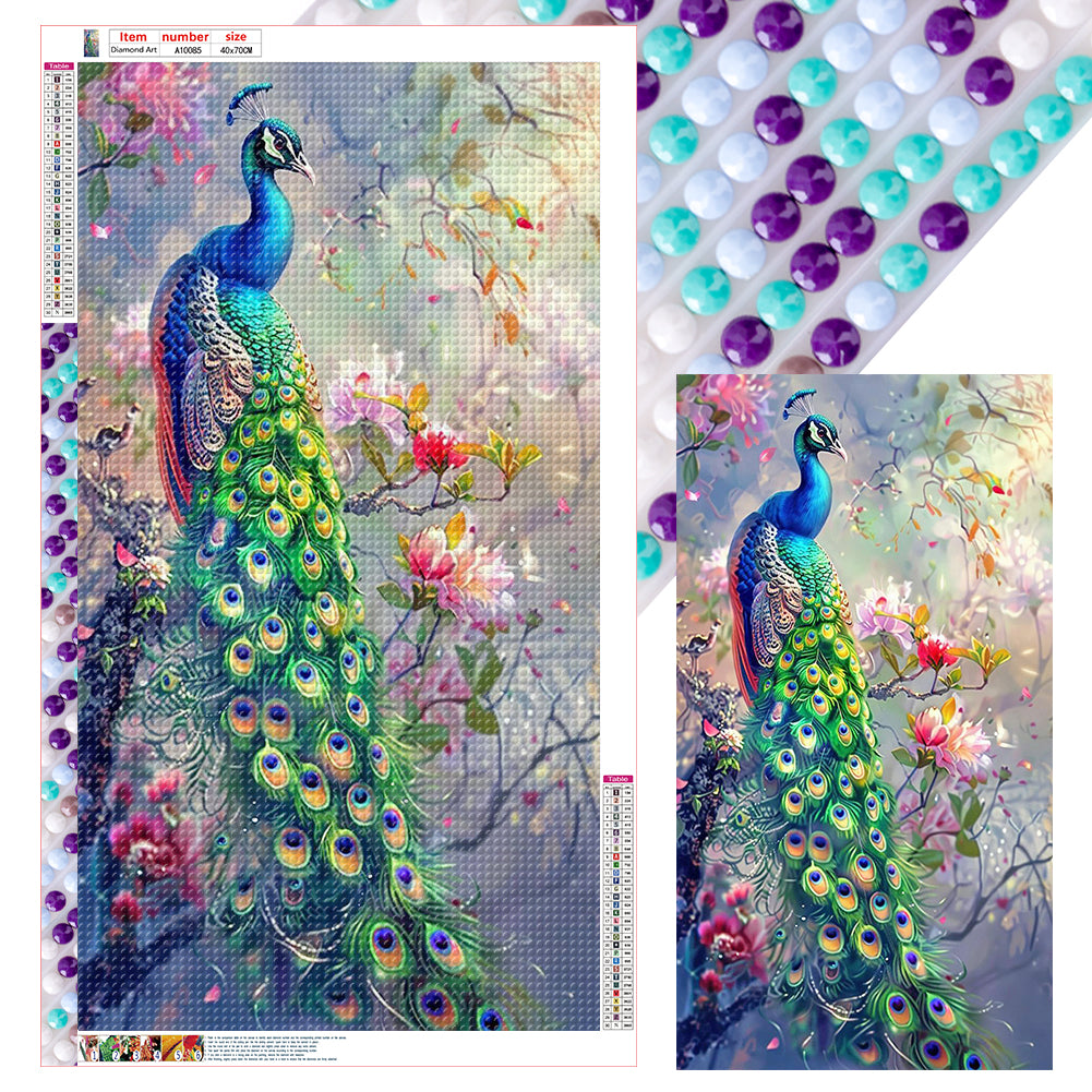 Diamond Painting - Full Round - Peacock (40*70CM)