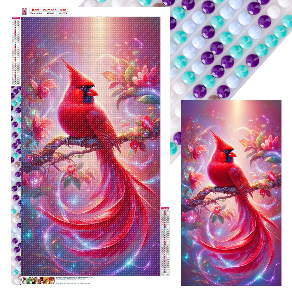 Diamond Painting - Full Round - Red Cardinal (40*70CM)