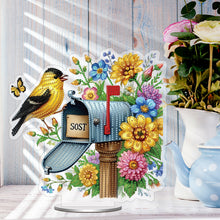 Load image into Gallery viewer, Acrylic Special Shape Flower Bird Mailbox 5D DIY Diamond Painting Tabletop Decor
