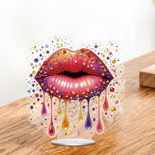 Load image into Gallery viewer, Acrylic Special Shape Lip 5D DIY Diamond Painting Tabletop Decorations

