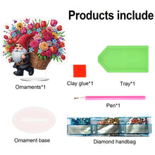 Load image into Gallery viewer, Acrylic Special Shape Gnome Flower 5D DIY Diamond Painting Tabletop Decorations
