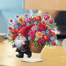 Load image into Gallery viewer, Acrylic Special Shape Gnome Flower 5D DIY Diamond Painting Tabletop Decorations
