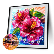 Load image into Gallery viewer, Diamond Painting - Partial Special Shaped - Hibiscus Flower (30*30cm)
