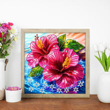 Load image into Gallery viewer, Diamond Painting - Partial Special Shaped - Hibiscus Flower (30*30cm)
