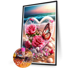 Load image into Gallery viewer, Diamond Painting - Full Round - Love Rose Butterfly (40*60CM)
