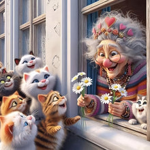 Load image into Gallery viewer, Diamond Painting - Full Round - Cute Old Lady (40*40CM)
