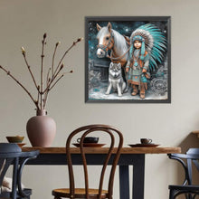 Load image into Gallery viewer, Diamond Painting - Full Round - Indian Child (40*40CM)

