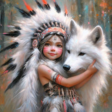 Load image into Gallery viewer, Diamond Painting - Full Round - Indian Child (40*40CM)

