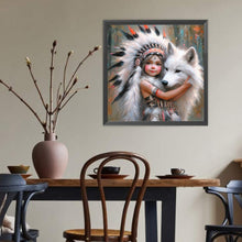 Load image into Gallery viewer, Diamond Painting - Full Round - Indian Child (40*40CM)
