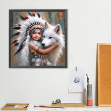Load image into Gallery viewer, Diamond Painting - Full Round - Indian Child (40*40CM)
