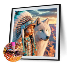 Load image into Gallery viewer, Diamond Painting - Full Round - Indian Child (40*40CM)
