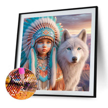 Load image into Gallery viewer, Diamond Painting - Full Round - Indian Child (40*40CM)
