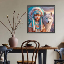 Load image into Gallery viewer, Diamond Painting - Full Round - Indian Child (40*40CM)

