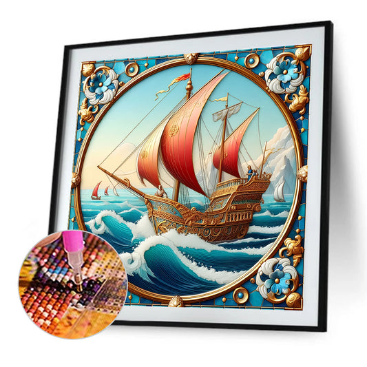 Diamond Painting - Full Round - Sailboat Sailing Diary (40*40CM)