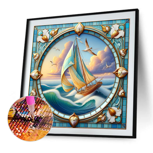 Diamond Painting - Full Round - Sailboat Sailing Diary (40*40CM)