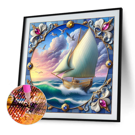 Diamond Painting - Full Round - Sailboat Sailing Diary (40*40CM)