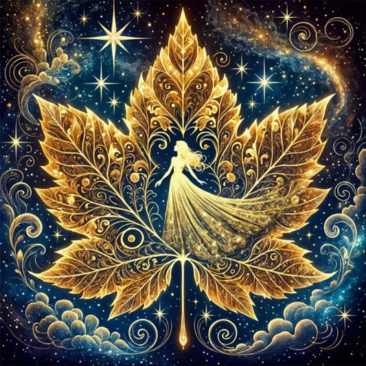 Diamond Painting - Full Round - Magical Maple Leaf (30*30CM)