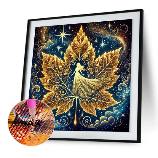 Diamond Painting - Full Round - Magical Maple Leaf (30*30CM)