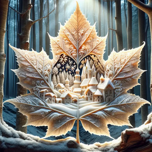 Diamond Painting - Full Round - Magical Maple Leaf (30*30CM)