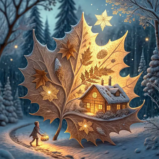 Diamond Painting - Full Round - Magical Maple Leaf (30*30CM)