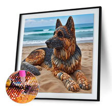 Load image into Gallery viewer, Diamond Painting - Full Round - Stone Head Art Beach Puppy (30*30CM)
