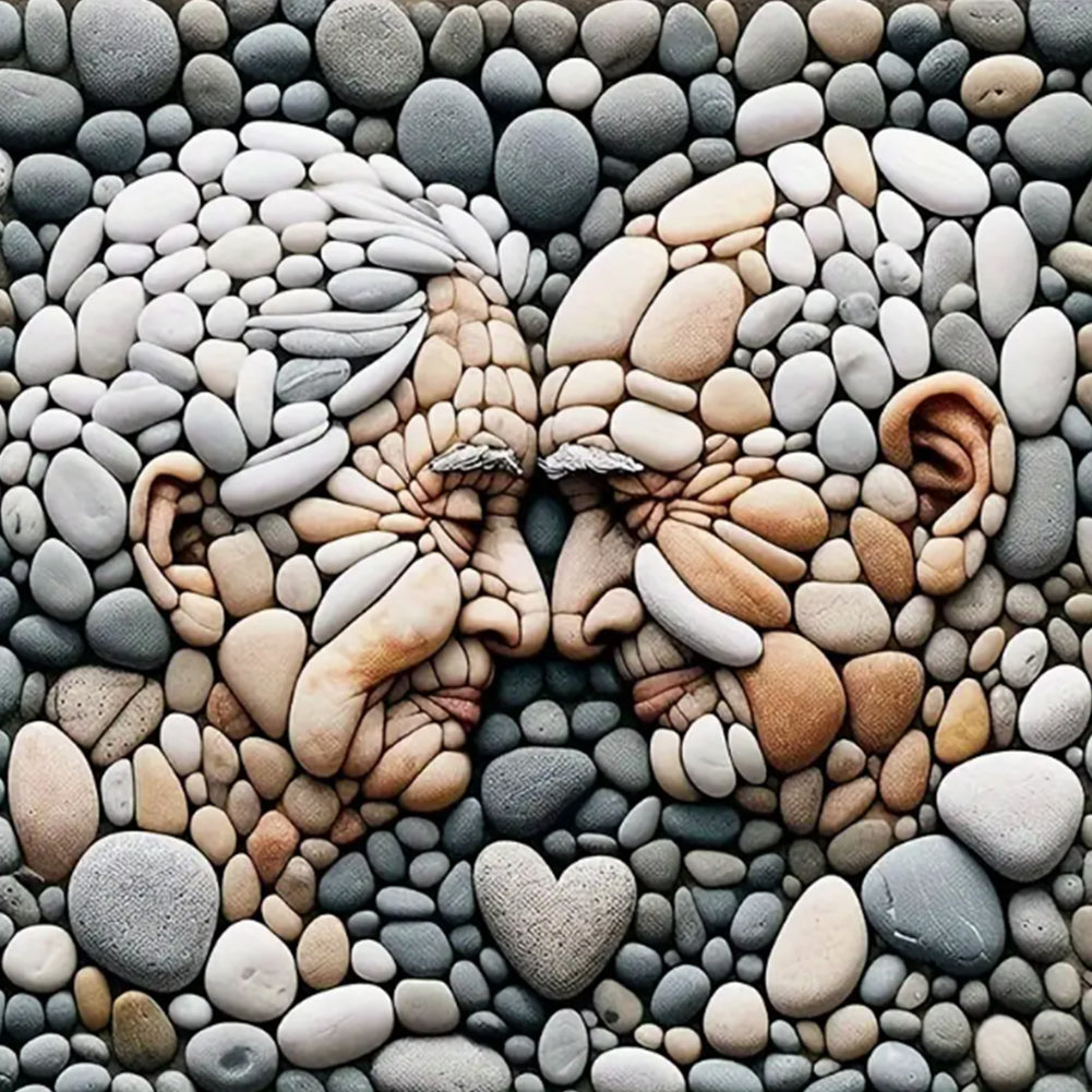 Diamond Painting - Full Round - Stone Art Old Man (30*30CM)