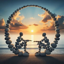 Load image into Gallery viewer, Diamond Painting - Full Round - Stone Art Couple In Sunset (30*30CM)
