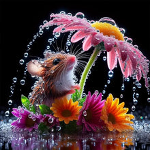 Load image into Gallery viewer, Diamond Painting - Full Round - Mouse Under The Flower (30*30CM)
