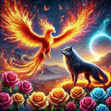 Load image into Gallery viewer, Diamond Painting - Full Round - Phoenix And Wolf (40*40CM)
