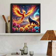 Load image into Gallery viewer, Diamond Painting - Full Round - Phoenix And Wolf (40*40CM)
