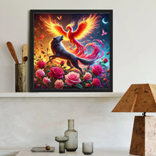 Load image into Gallery viewer, Diamond Painting - Full Round - Phoenix Wolf In Rose Field (40*40CM)
